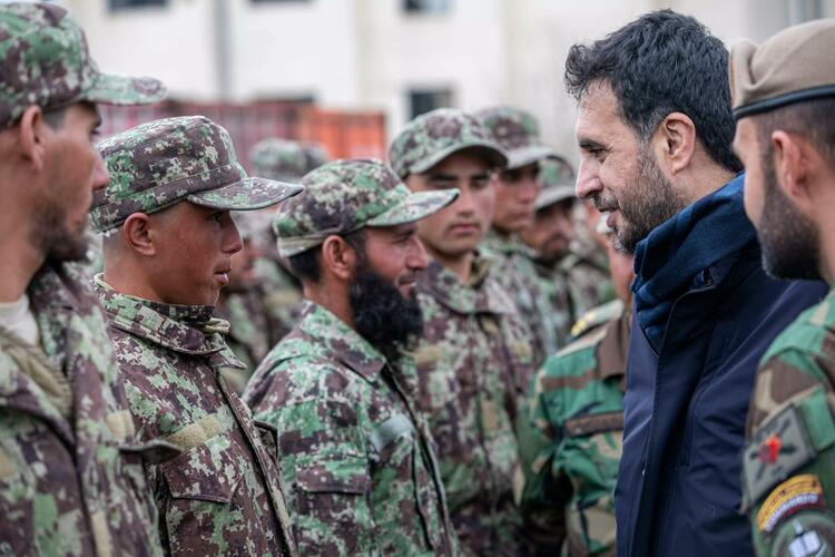 Afghan Defense Minister Asadullah Khalid meets with National Army trainees tidttiqzqiqkdkrt uqiquqiqheiqatf